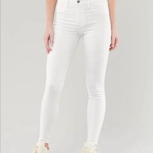 Hollister White High-Rise Skinny Jeans/Leggings